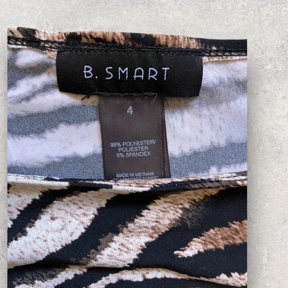B Smart Zebra Print Dress Women Size 4 - Picture 11 of 11